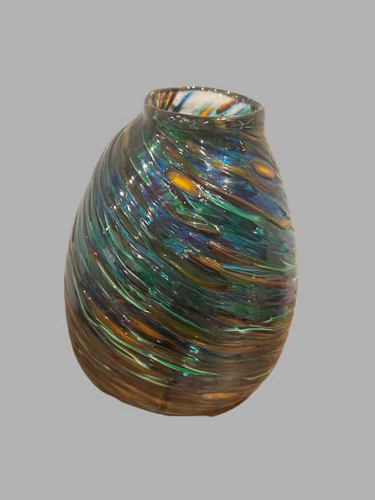 Hand blown glass vase