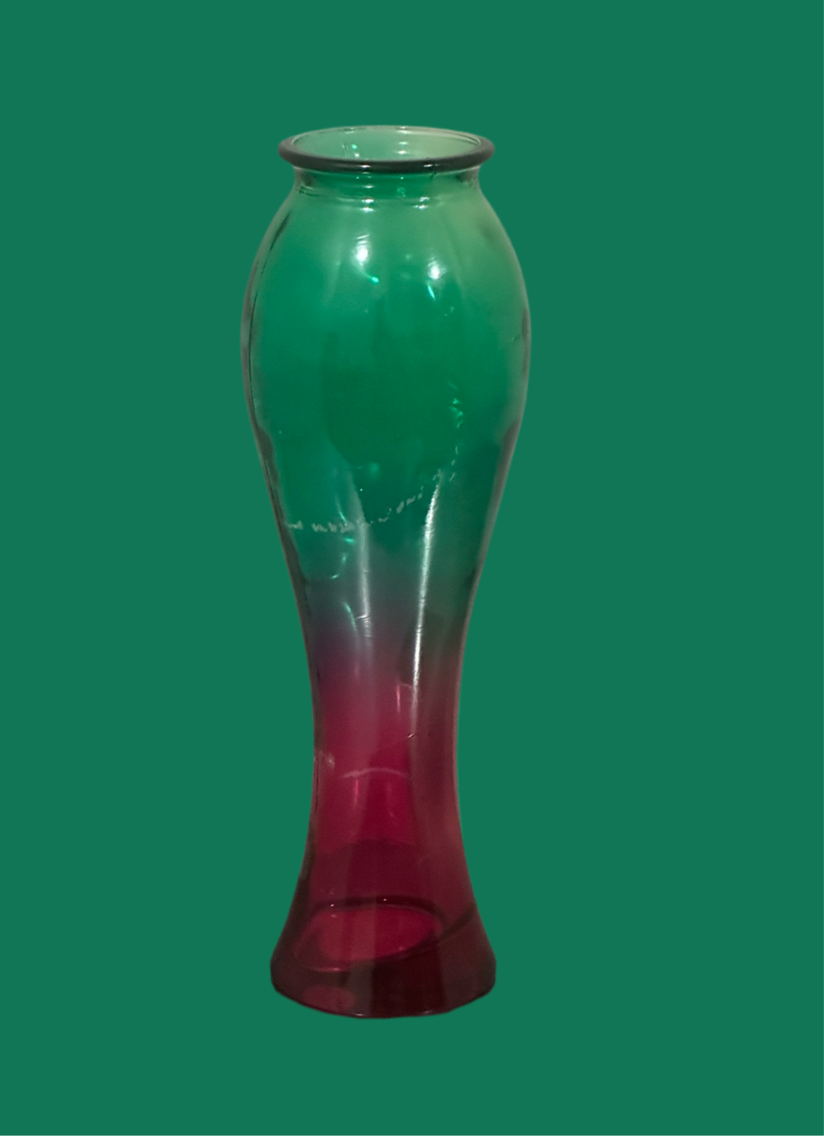 Glass Cylindrical Multi-colored Vase